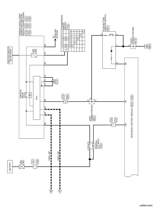 Nissan Rogue Service Manual: Wiring diagram - With intelligent key